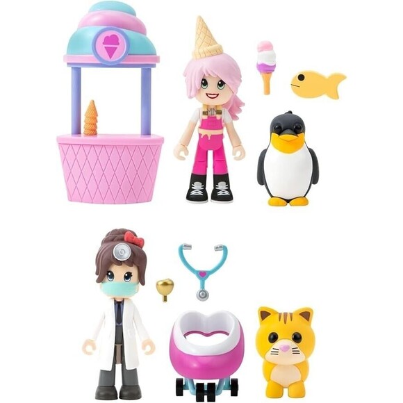 Adopt Me! Hospital and Ice Cream Parlour - Friends Pack 10 Pc. Bundle - Jazwares - Picture 3 of 8